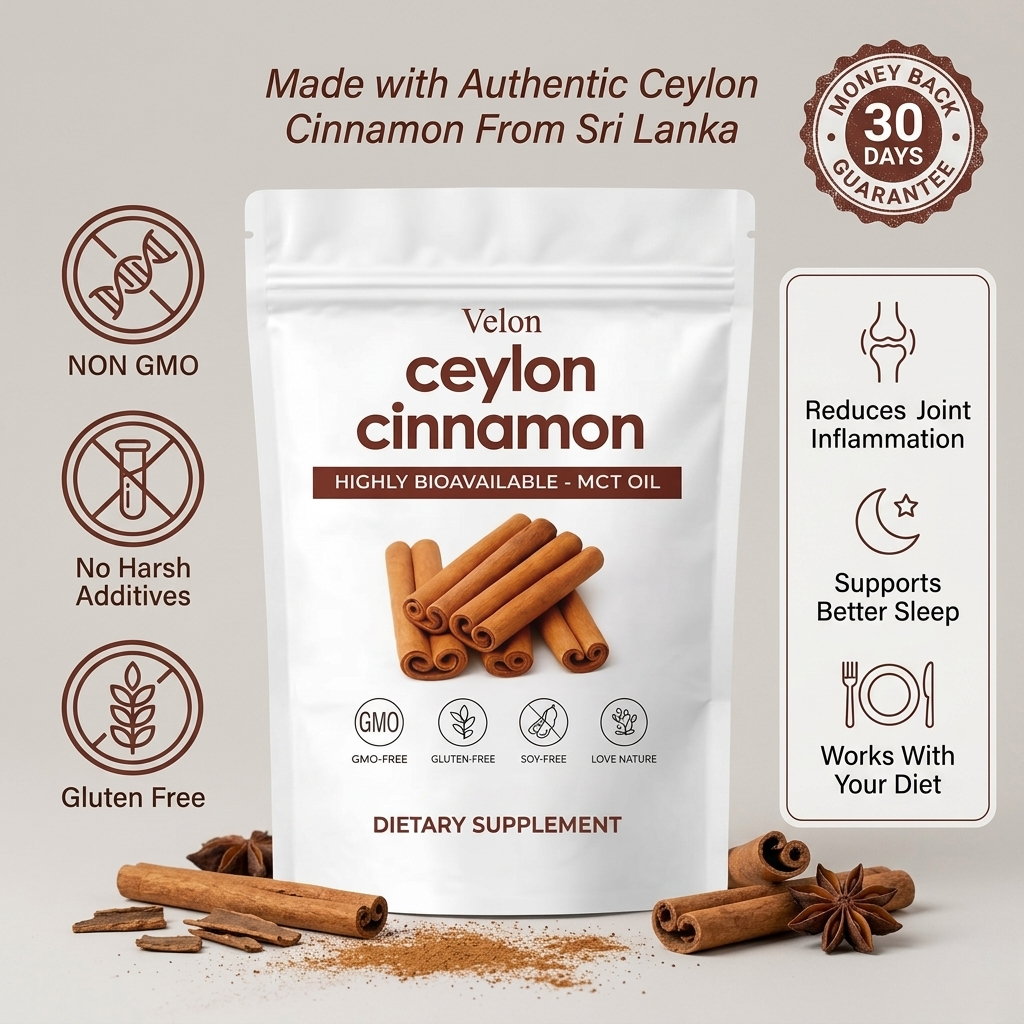 Ceylon Cinnamon 7200mg Equivalent with MCT Oil