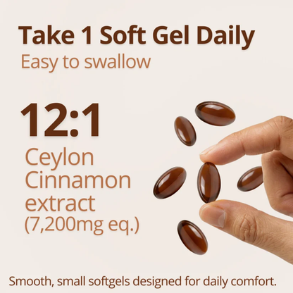 Ceylon Cinnamon 7200mg Equivalent with MCT Oil