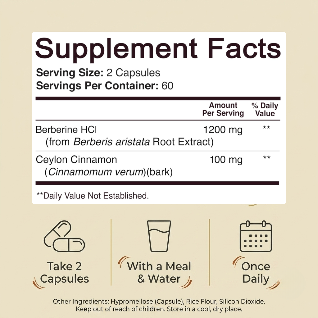 Velon Berberine + Ceylon Cinnamon