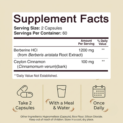Velon Berberine + Ceylon Cinnamon